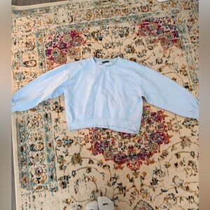 Zara Light Blue Crewneck Sweater